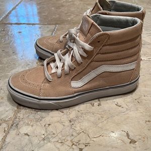 Pale pink Vans high tops